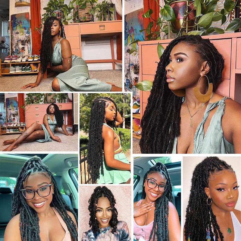 Xtrend 30 Inch Pre-Separated Springy Afro Twist Hair 8 Packs Spring Twist Hair For Distressed Soft Locs Natural Black Long Marley Twist Braiding Hair Synthetic Hair Extension For Women (8 Strands/Pack,1B#) - Image 5