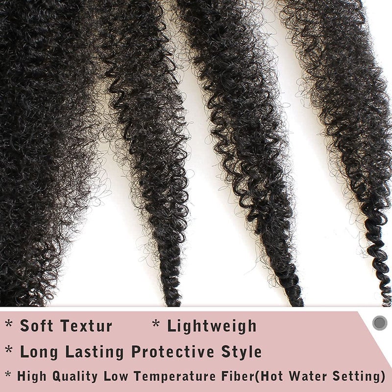 Xtrend 30 Inch Pre-Separated Springy Afro Twist Hair 8 Packs Spring Twist Hair For Distressed Soft Locs Natural Black Long Marley Twist Braiding Hair Synthetic Hair Extension For Women (8 Strands/Pack,1B#) - Image 3