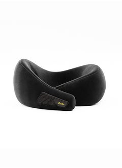 Frido Frido Travel Neck Pillow | Premium Memory Foam Neck Pillow for Flight Travel, Car Sleeping | Adjustable Head Rest, Neck Rest Travelling Pillow for Sleeping Head Support | Core Black Colour, Pack of 1  - Image 1