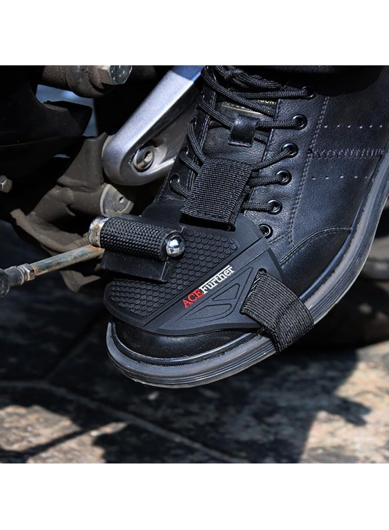 SYOSI Motorbike Shift Pad Motorcycle Shoe Boot Protector Cover Protect Shoes Protective Rubber Gear Shifter Guards Lightweight Anti slip and Easy to Carry for ATV Motorcycle 2Pcs Black - Image 4
