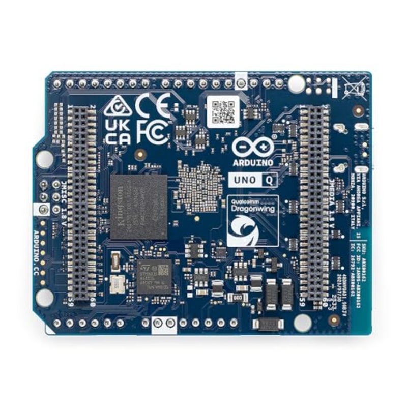 ® UNO™ Q 2GB[ABX00162] - لوحة هجينة، معالج Qualcomm Dragonwing QRB2210 الدقيق MPU وSTM32U585 Microcontroller(MCU)، رؤية AI، صوت، IoT، Robotics، Linux Debian OS، Wi-Fi 5، USB-C - Image 3