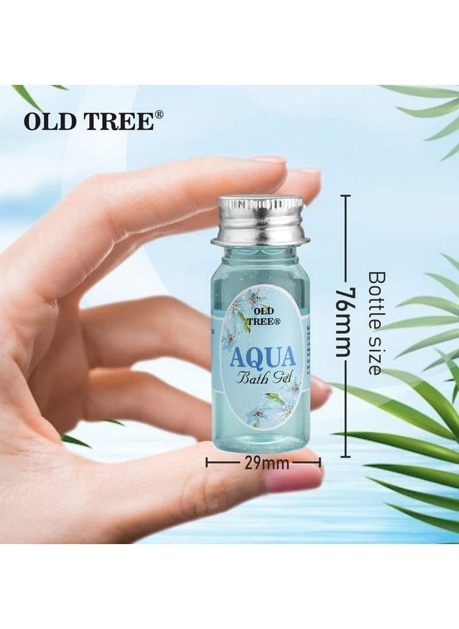 أولد تري مجموعة أدوات الاستحمام Old Tree Aqua بحجم 35 مل - (مجموعة من 50 قطعة) | جل استحمام بحجم مناسب للسفر لغسول الجسم والفنادق وبيوت الضيافة | وسائل الراحة والإكسسوارات الخاصة بالفنادق  - Image 5