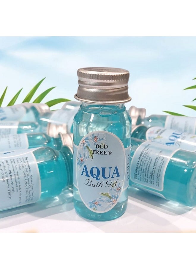 أولد تري مجموعة أدوات الاستحمام Old Tree Aqua بحجم 35 مل - (مجموعة من 50 قطعة) | جل استحمام بحجم مناسب للسفر لغسول الجسم والفنادق وبيوت الضيافة | وسائل الراحة والإكسسوارات الخاصة بالفنادق  - Image 1