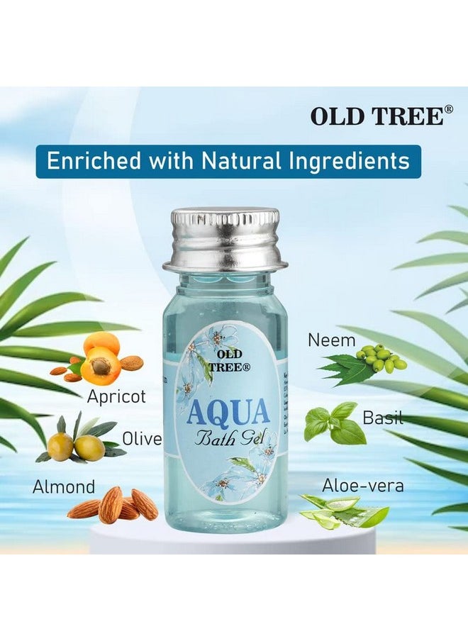 أولد تري مجموعة أدوات الاستحمام Old Tree Aqua بحجم 35 مل - (مجموعة من 50 قطعة) | جل استحمام بحجم مناسب للسفر لغسول الجسم والفنادق وبيوت الضيافة | وسائل الراحة والإكسسوارات الخاصة بالفنادق  - Image 4