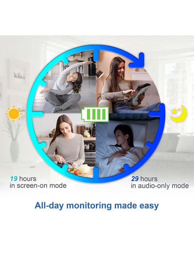 vtech VM923 Baby Monitor, 2.8” Screen, Pan-Tilt-Zoom, 1000ft Long Range, Night Vision, 2-Way Audio, Temperature Sensor, Lullabies, Secure Transmission No WiFi - Image 4