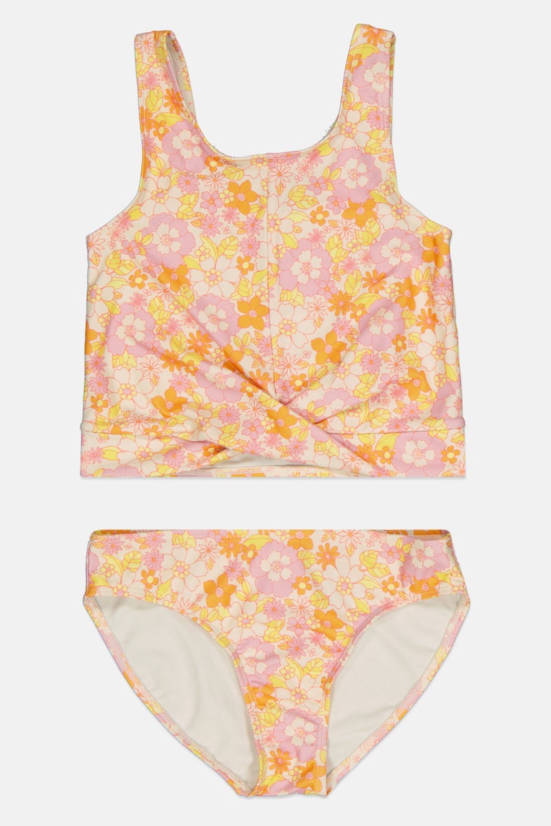 GAP Kids Girl Floral Print Tank Top And Panty Set, Multicolor  - Image 1