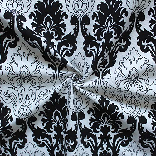 AIRWILL Cotton Damask Pattern 4 Seater Table Cloth Pack of 1 pc (Black) - Image 2