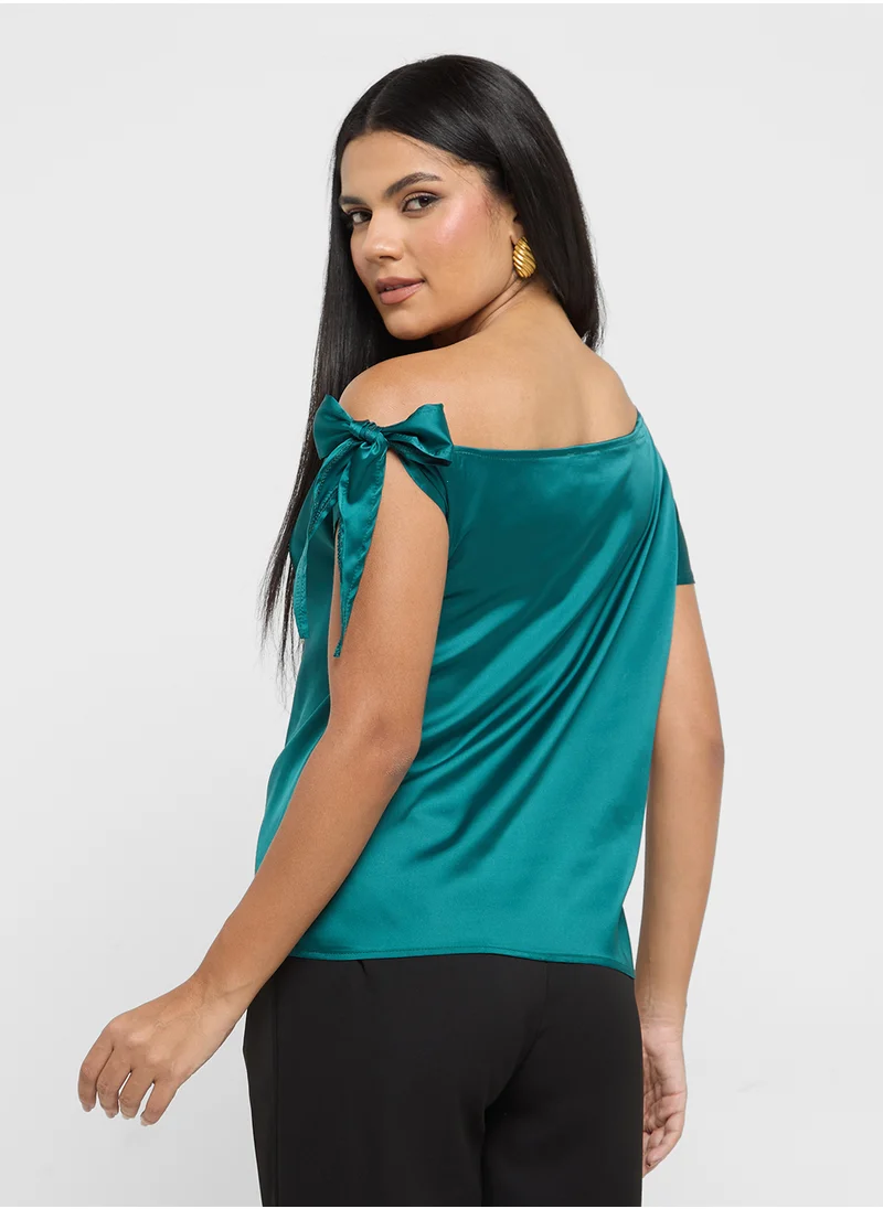 ELLA Shoulder Tie Detail Top