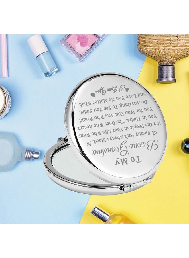 bobauna Bonus Grandma Pocket Mirror Step Grandma Gift Family Isn't Always Blood Grandma Makeup Mirror for Unbiological Grandma (Bonus Grandma -S)  - Image 4