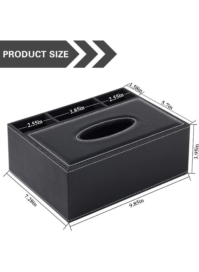 MOMENT Tissue Box Cover Rectangular Multifunctional Remote Control Stationery Napkin Holder, Modern Facial Tissue Pumping Paper Dispenser Desk Organizer Storage Box Home Office Supplies - Image 3