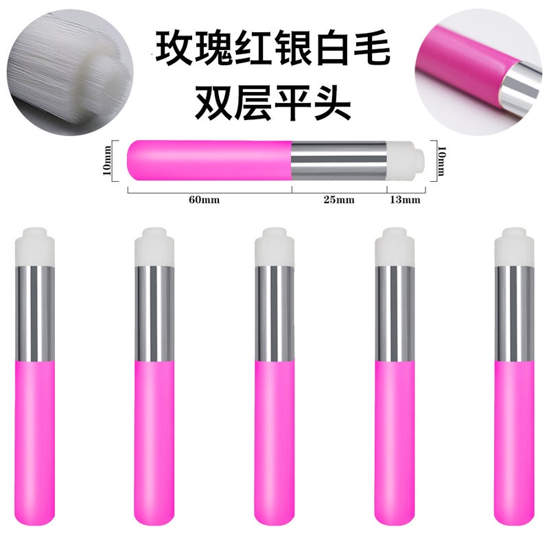 Solid Wood Nasal Wash Brush To Clean Pores, Makeup Brush, Nose Shadow Brush, Cleansing Flat Brush, Wood Color Small Nose Brush, Blackhead Removal Brush - Image 1