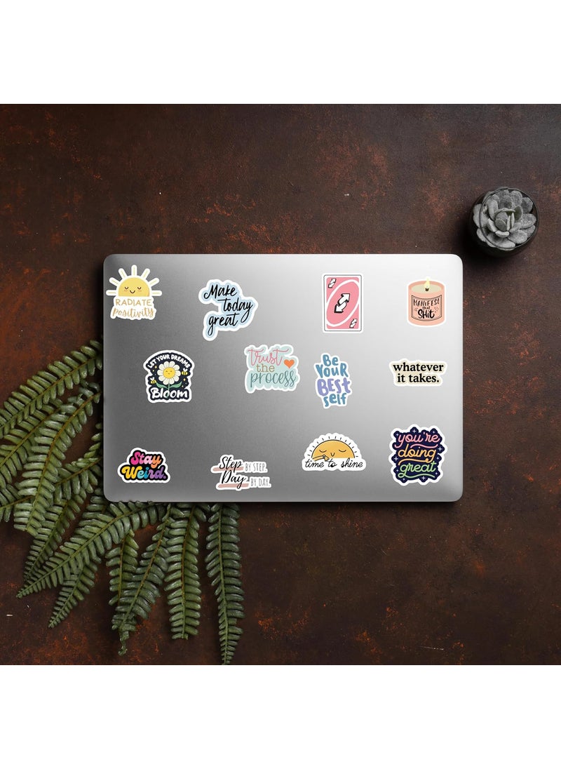 D2c D2C Positive Affirmation Stickers Set 53Piece Motivational and Inspirational Quotes for Water Bottles Laptops Journals DIY Projects Scrapbook  - Image 3