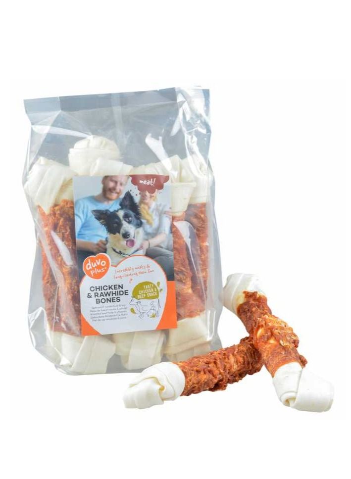 Duvo + Dog Chicken & Rawhide Small Bones Food 1000g 13PC - Image 1