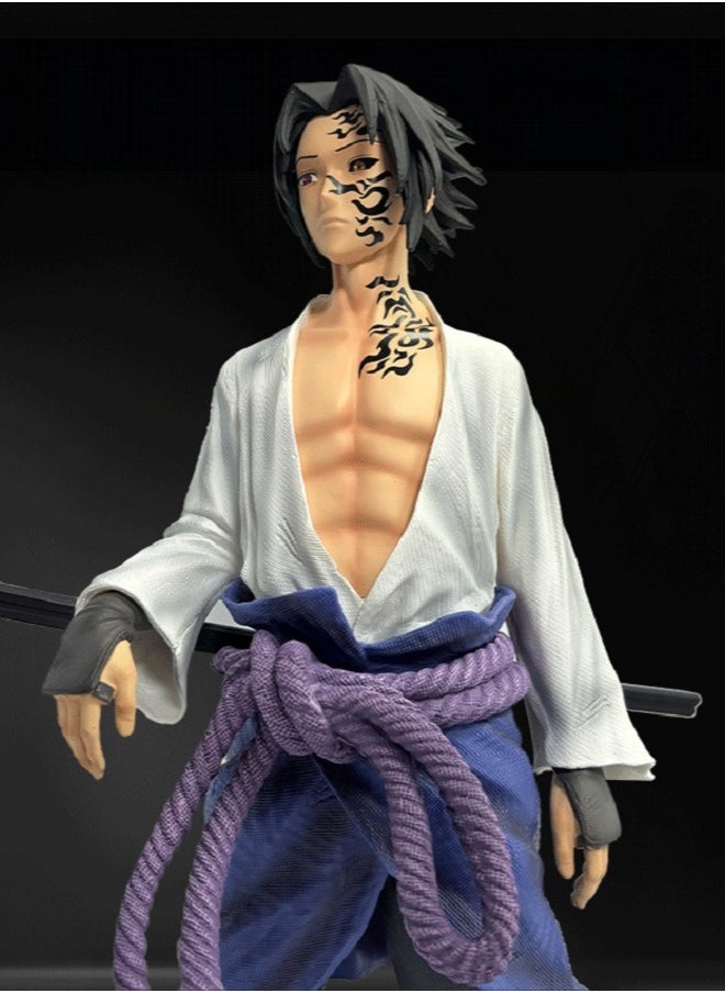 HALAMODO - Naruto Cursed Seal Sasuke Anime Figurine Model Decoration - Image 1