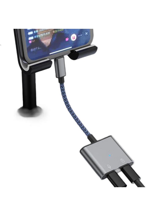 Jowoye Apple 16 Adapter, Microphone, Xiaomi Type-C, Huawei Phone Converter Sound Card, Ipad Pro/Air4 Fast Charging 60W, Gaming Headset, Voice Conversion Cable - Image 1