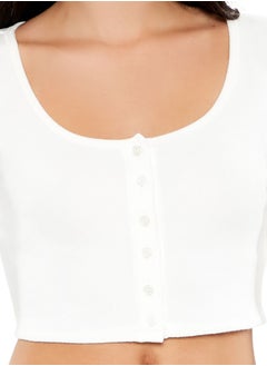 FOREVER 21 Button-Front Crop Top  - Image 5