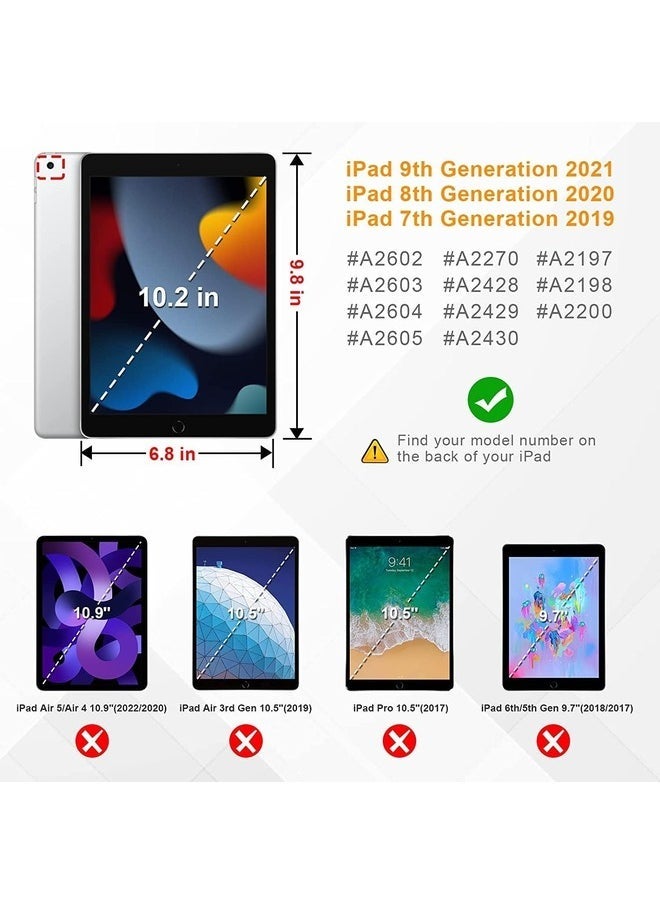 Raxoom 360-Degree Rotating Case for iPad 9th Generation (2021), 8th Generation (2020), and 7th Generation (2019) - 10.2 Inch with Pencil Holder & Auto Wake/Sleep - Black - Image 2