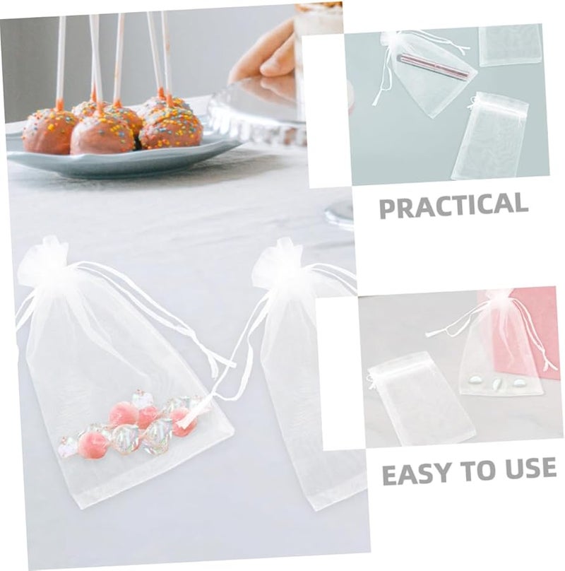 Hapinary 50 Pack Colorful Organza Drawstring Bags 10x15cm For Jewelry Candy Party Favors - Image 4