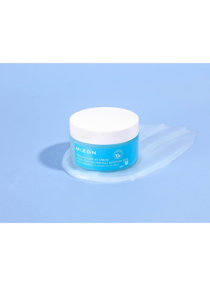 ميزون كريم MIZON Water Volume EX، مرطب جل يومي لترطيب البشرة مناسب لجميع أنواع البشرة، يتميز بتركيبة خفيفة وخصائص مهدئة ومفتحة للبشرة، كريم للوجه من منتجات العناية بالبشرة الكورية، يوفر فعالية عالية في الاحتفاظ بالرطوبة، سعة 230 مل. - Image 3