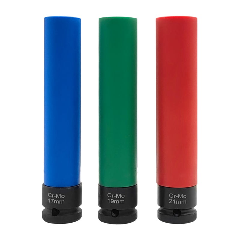 1/2'' Drive 19 mm Lug Nut Impact Socket, CR-MO Non-Marring Extra Deep Thin Wall Wheel Lug Nut Socket - Image 2
