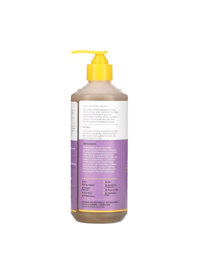 Alaffia Babies and Kids Shampoo and Body Wash Lemon Lavender 16 fl oz 473 ml - Image 2