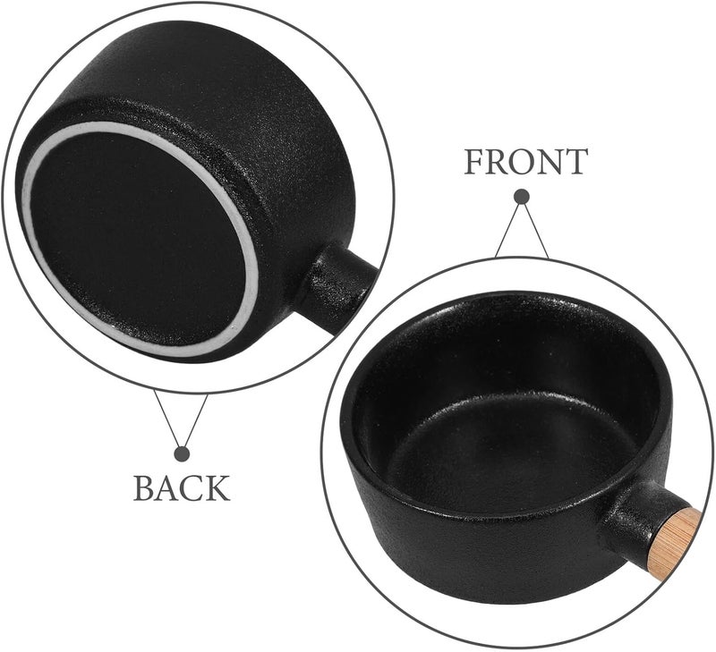 Ceramic Salad Bowl with Handle 200ml Small round Food Storage Bowl for Home Dining - Image 3
