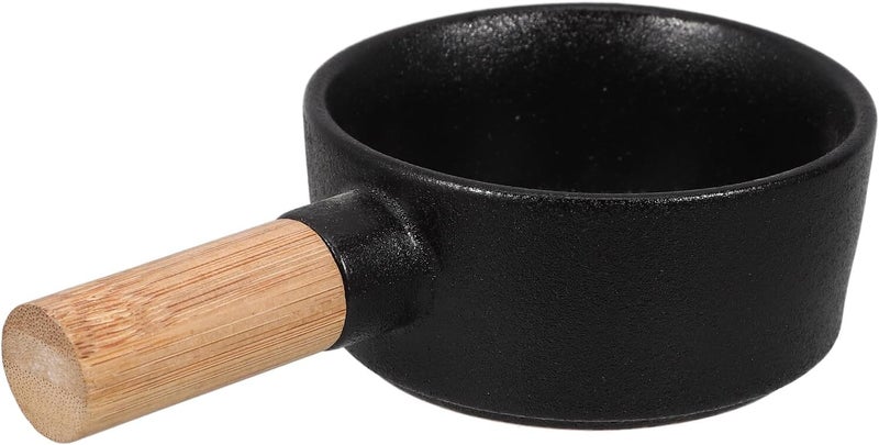Ceramic Salad Bowl with Handle 200ml Small round Food Storage Bowl for Home Dining - Image 1