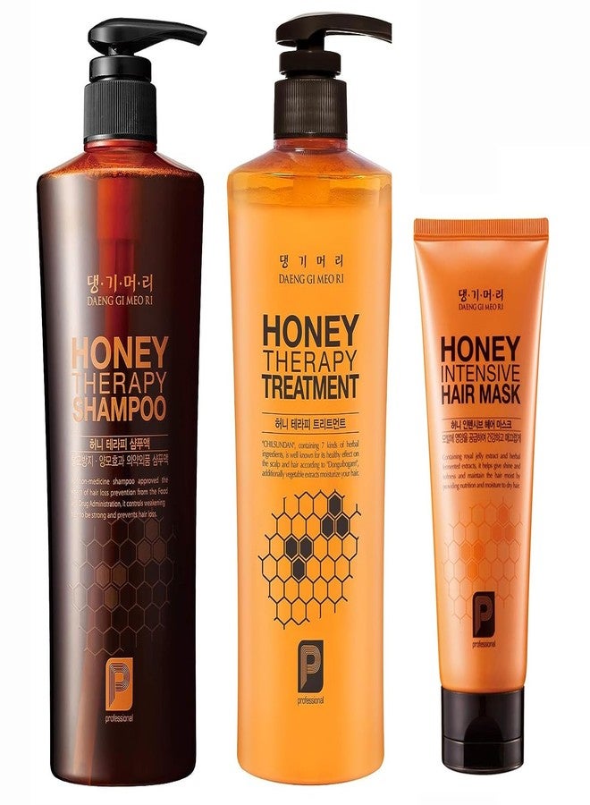 Daeng Gi Meo Ri - Honey Therapy Shampoo&Treatment&Hair Mask Set(Shampoo and Treatment16.9 FL.OZ/500ml,Hair Mask150ml) - Image 1