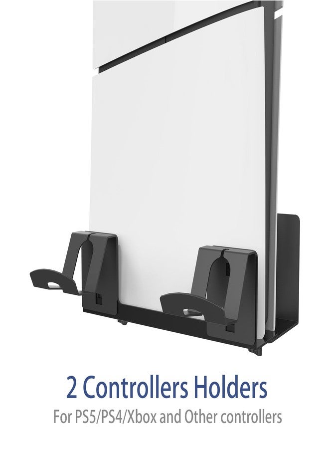 Monzlteck Universal Game Console Wall Mount + 2 Controller Holders, Compatible with PS3, PS4 Pro/Slim, PS5 Slim/Pro, Xbox 360/One S/One X - Image 5