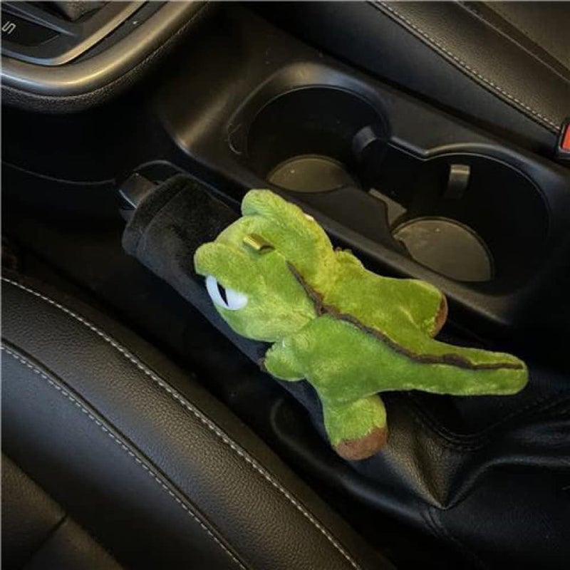cheekyglo Car Hndrke Cover, Cute Cartoon Shifter Kno Cover Breathable Ger Shift Kno Cover Set Non-Slip Hnd rke Protective Cover Interior ccessories for SUV Off-Rod Vehicle,#D-#D - Image 4
