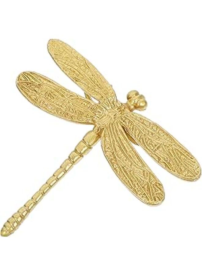 Brass Dragonfly Cabinet Knob Decorative Drawer Pulls Single Hole Dresser Handle - Image 1