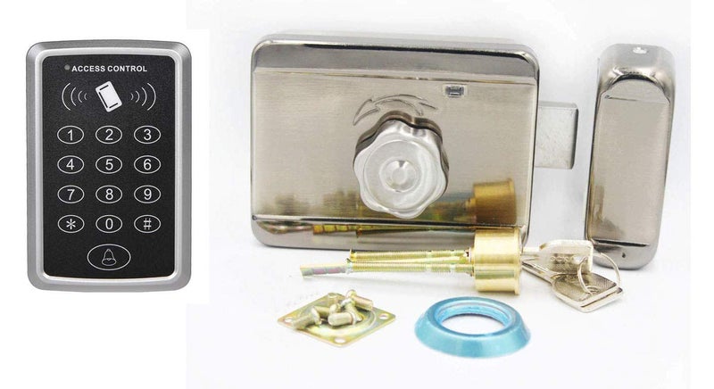 NAVKAR SYSTEMS NAVKAR SYSTEMS RFID access control with motorized lock and power supply for wooden door  - Image 1