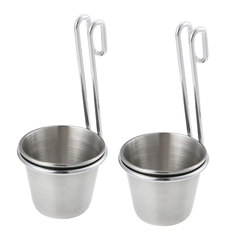 2 Pcs Stainless Steel Sauce Cups High Temperature Resistant Rustproof Easy Clean Condiment Dipping Bowls - Image 2
