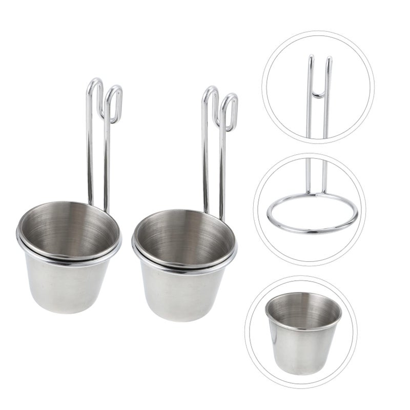 2 Pcs Stainless Steel Sauce Cups High Temperature Resistant Rustproof Easy Clean Condiment Dipping Bowls - Image 5