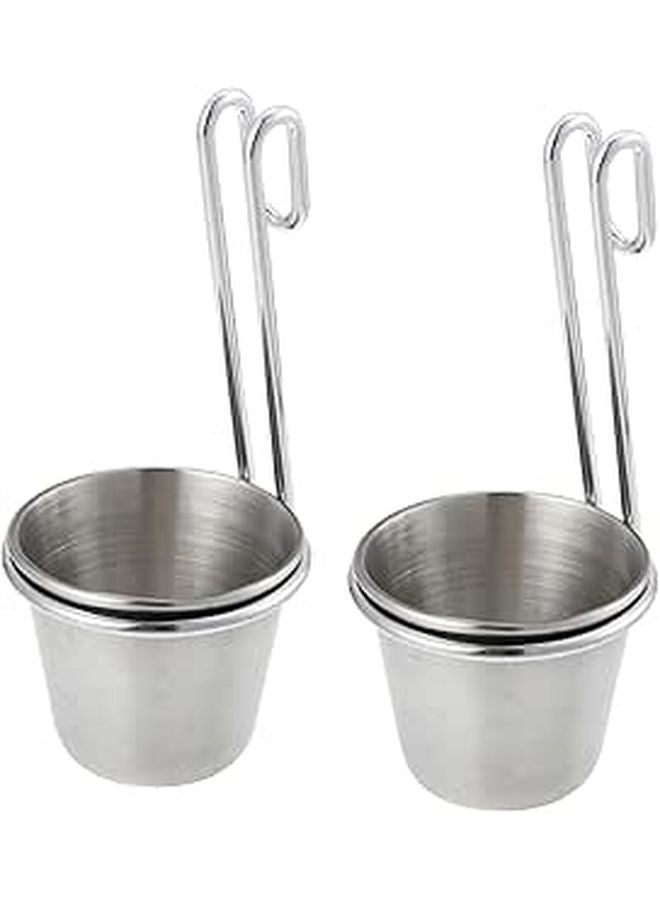 2 Pcs Stainless Steel Sauce Cups High Temperature Resistant Rustproof Easy Clean Condiment Dipping Bowls - Image 1