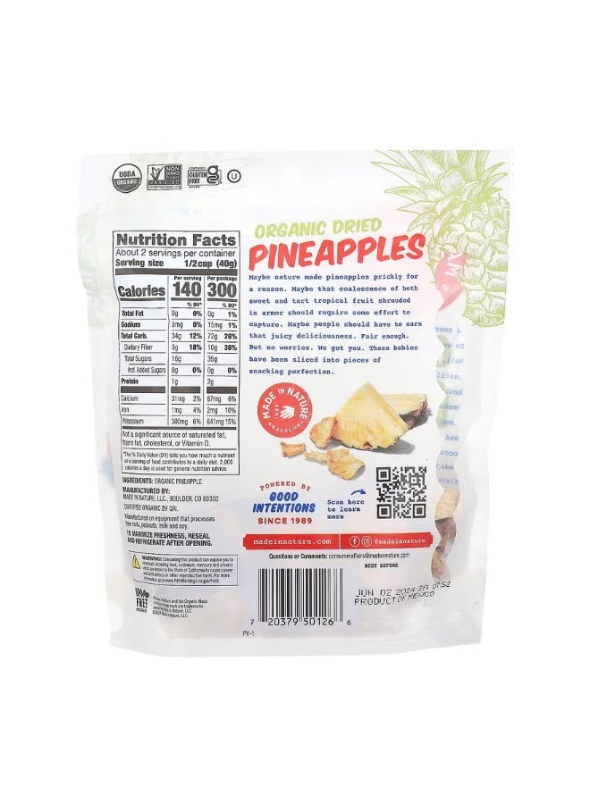MADE IN NATURE Organic Dried Pineapple 3 oz 85 g - Image 2