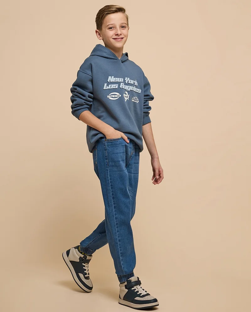 أر أند بي Washed Jogger Jeans with Drawstring Waist