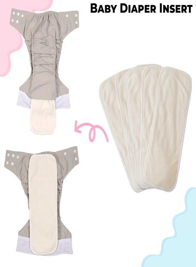 بيمبيكا حشوات بيمبيكا المطوية مسبقًا لحفاضات الأطفال - مريحة للغاية، أنيقة، قابلة لإعادة الاستخدام - مجموعة من 5 قطع - Image 2