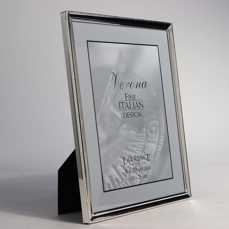 Lawrence Frames Bead Border Design, 8x10, Silver - Image 2