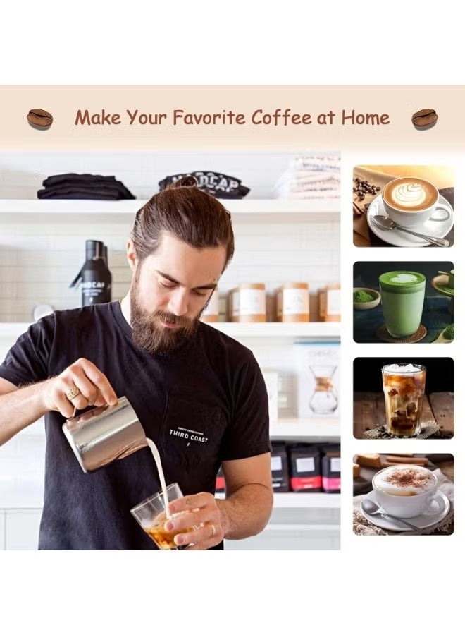 HIAS Pro Milk Frother with Double Whisk - USB-C Rechargeable, 3-Speed Handheld Foam Maker - Low Noise & Portable for Latte, Cappuccino, Matcha, Hot Chocolate, Baking (White) - Image 5