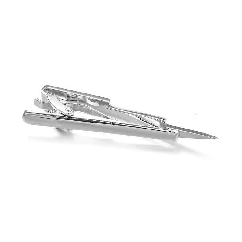 Yoursfs Silver Lightning Bolt Tie Clip For Men Cool Pins Jewelry Necktie Clips Skinny Tie Pin - Image 4