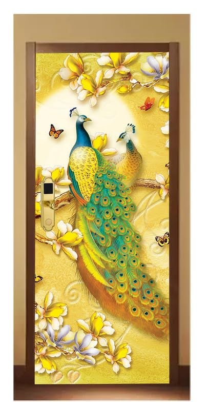 DECOR PRODUCTION Door Wallpaper | Strong PVC Material Decorative Sticker | Wallpaper for Home Doors/Almirah, Home Decor Items etc (Self Adhesive Door Deca, 30x76 Inch)_35 - Image 1