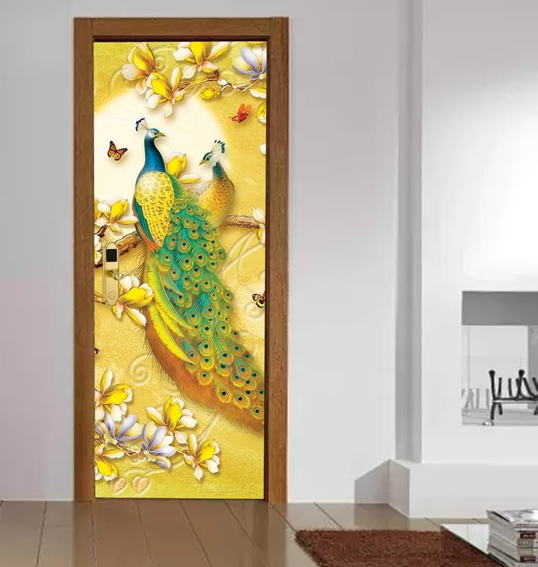 DECOR PRODUCTION Door Wallpaper | Strong PVC Material Decorative Sticker | Wallpaper for Home Doors/Almirah, Home Decor Items etc (Self Adhesive Door Deca, 30x76 Inch)_35 - Image 2