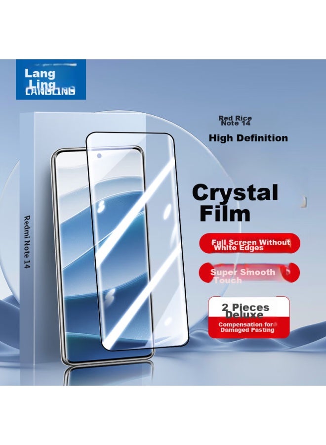 Langling Tempered Glass Screen Protector For Xiaomi Redmi Note14, Full Coverage Protective Film, Hd Clear Glass, Anti-scratch, Anti-fingerprint Front Film - Image 1