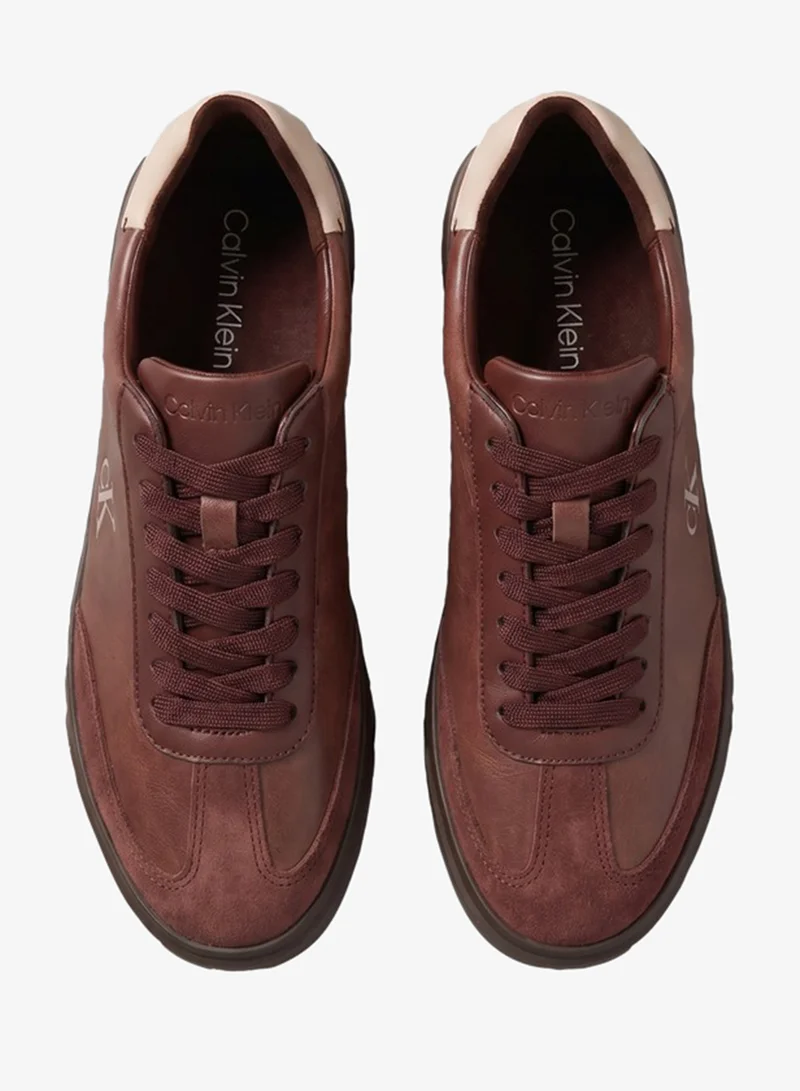 Calvin Klein  Leather Signature Logo Trainers for Women | Best Price UAE