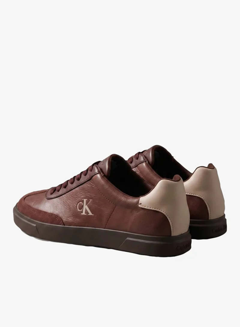 Calvin Klein  Leather Signature Logo Trainers for Women | Best Price UAE