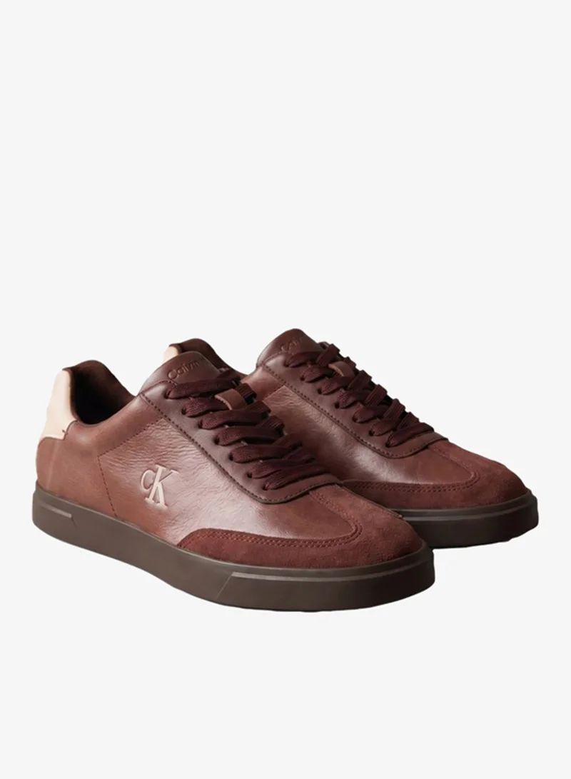 Calvin Klein  Leather Signature Logo Trainers for Women | Best Price UAE