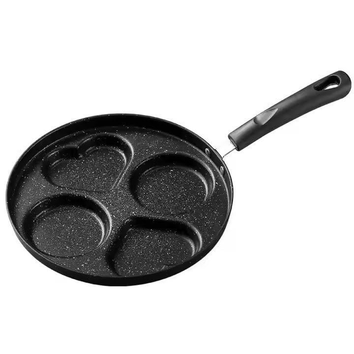 DPCR NON-STICK FRYING PAN, 4 Hole 3-in-1 Breakfast Maker Non-stick Egg Frying ROUND Pan - Image 3