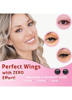 Winged Eyeliner Stamp by Lovoir, Easy Cat Eye Stencil Makeup Tool, SmudgeProof & Waterpoof Liquid Eye liner Pen, Vamp Style Wing, Wingliner (10mm Classic, Midnight Black)