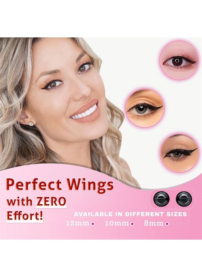 The Flick Stick - Winged Eyeliner Stamp by Lovoir, Easy Cat Eye Stencil Makeup Tool, SmudgeProof & Waterpoof Liquid Eye liner Pen, Vamp Style Wing, Wingliner (10mm Classic, Midnight Black) - Image 1